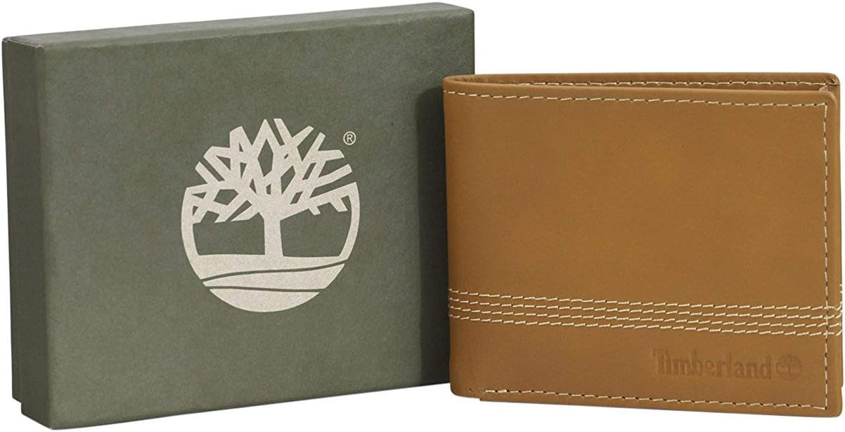 Timberland Mens Cloudy Quad Billfold Genuine Leather Slim Bifold Wallet  D01389/02  NEW - Deals Avenue