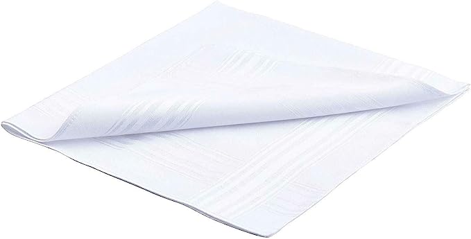 Imperial 3 Pack Men's Fine Handkerchiefs, 100% Cotton, White - Deals Avenue