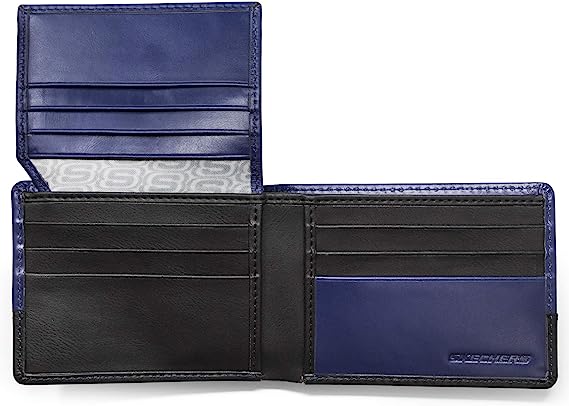 Skechers Men's Passcase RFID Leather Wallet with Flip Pocket N30004/41 NEW - Deals Avenue