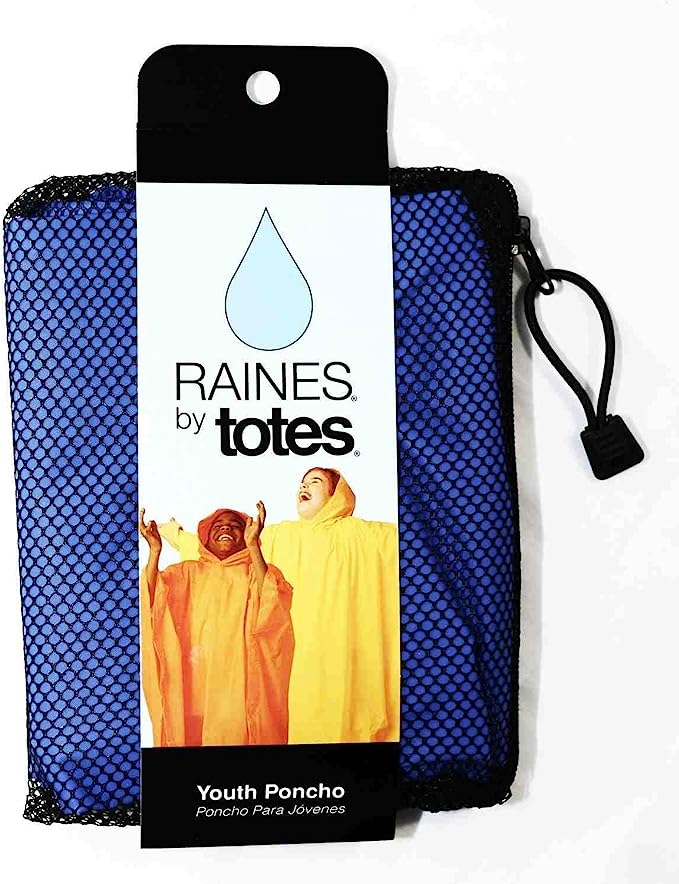 Totes Youth Hooded Pullover Rain Poncho with Snaps, Color Royal Blue,  0RP2P ROY - Deals Avenue